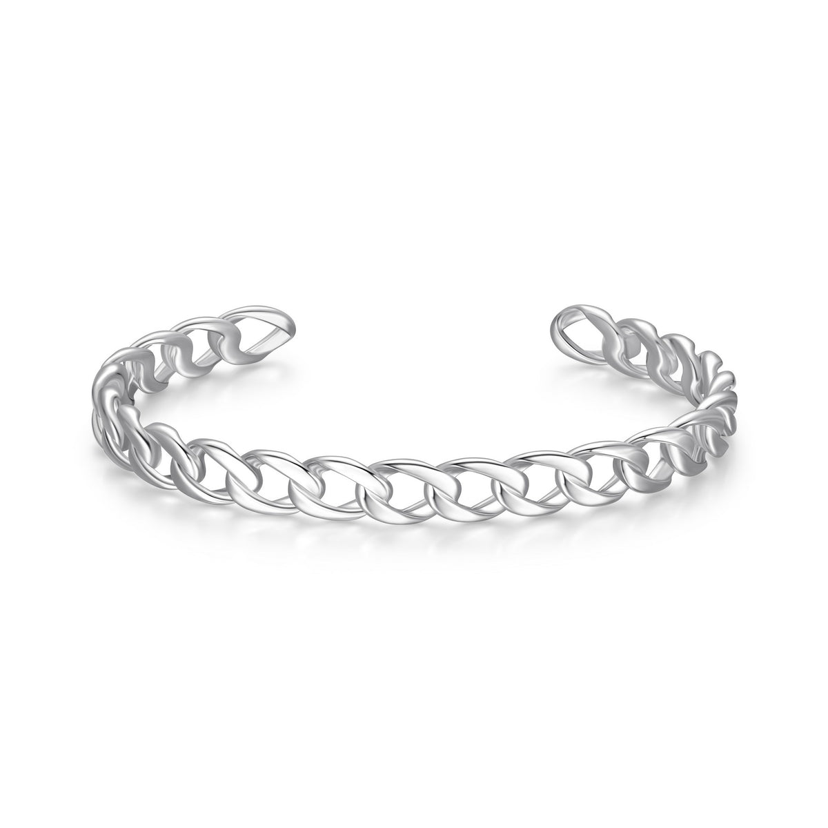 Bracelet Jonc Mailles – Elle Argent 925