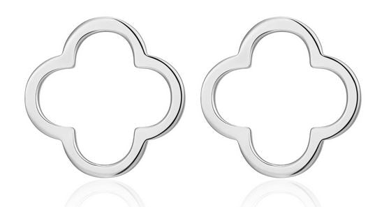 Boucles d'Oreilles Clous Trèfle – Reign Argent 925