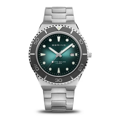 Bering Classic Brushed Cadran Vert