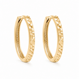 Boucles d'Oreilles Huggies Coupe Diamant Or 10K