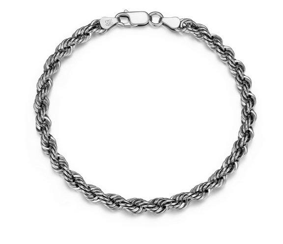 Bracelet Chaîne Rope Torsadée – Ethos Argent 925