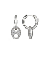 Boucles Graine de Café Zircon – Elle Argent 925