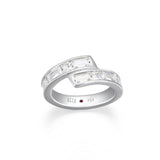 Bague Bypass Géométrique Zircon – Elle Argent 925