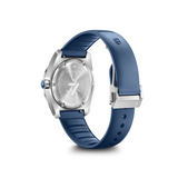 Montre Victorinox Concept One Solar 39 mm cadran bleu, bracelet caoutchouc bleu, vue de dos