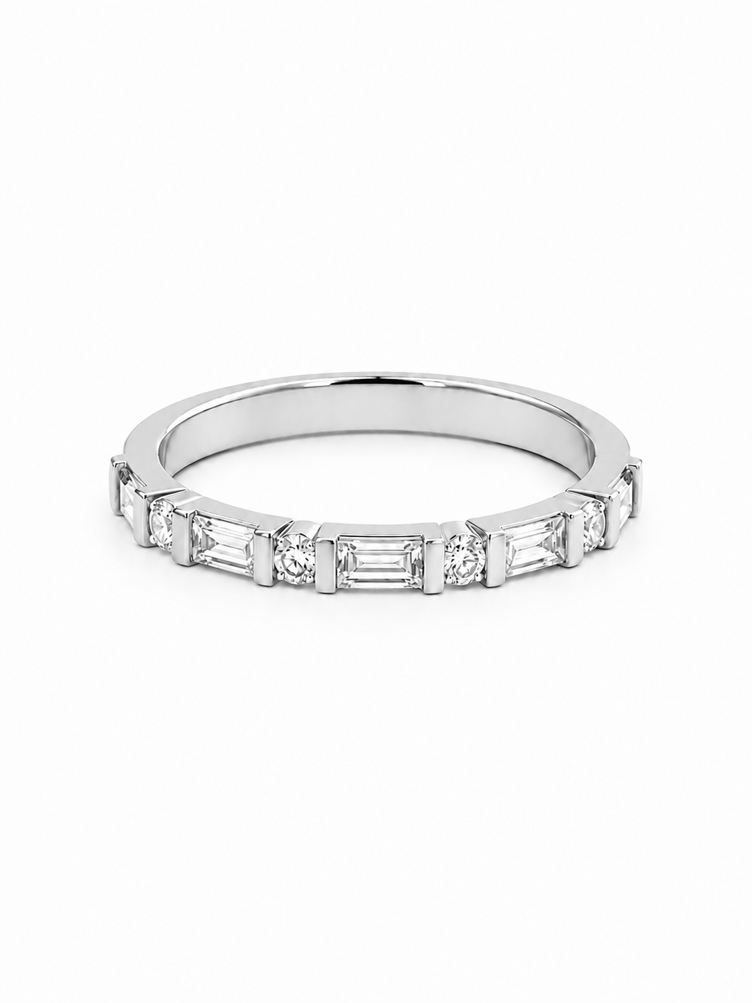 Bague Semi-Éternité Or 14K Diamants 0,37ct