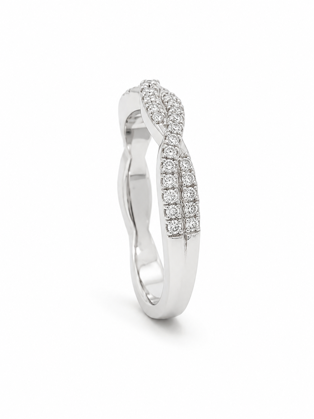 Bague Or Blanc 14K Diamants 0,34ct