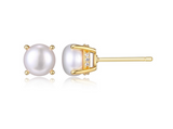 Clous Perle et Zircon – Reign Argent 925 Plaqué Or