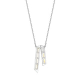 Collier Double Barre Zircon Baguette – Elle Argent 925