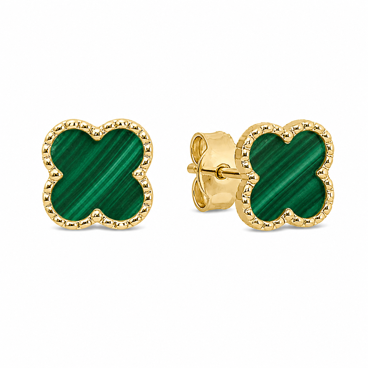 Boucles d'Oreilles Trèfle Or Jaune 10K