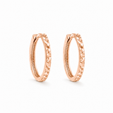 Boucles d'Oreilles Huggies Coupe Diamant Or 10K