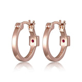 Boucles ELLE argent 925 créoles or rose