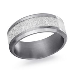 Bague Tantale Texture Martelée – Alliance Homme Malo