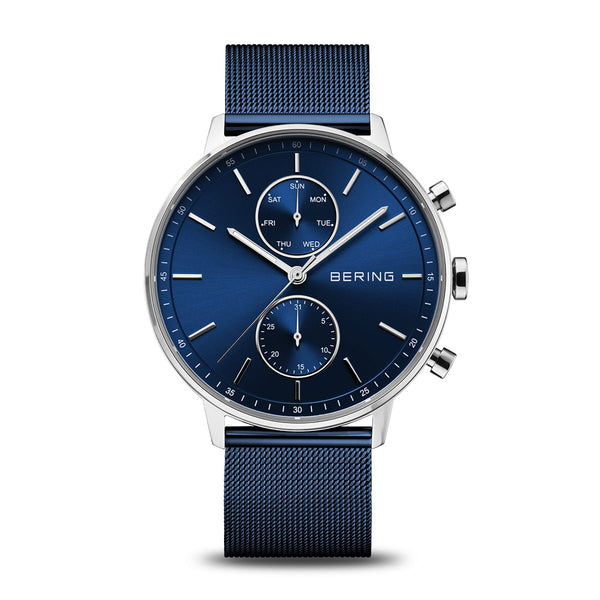 Bering Classic Femme Cadran Bleu 42mm