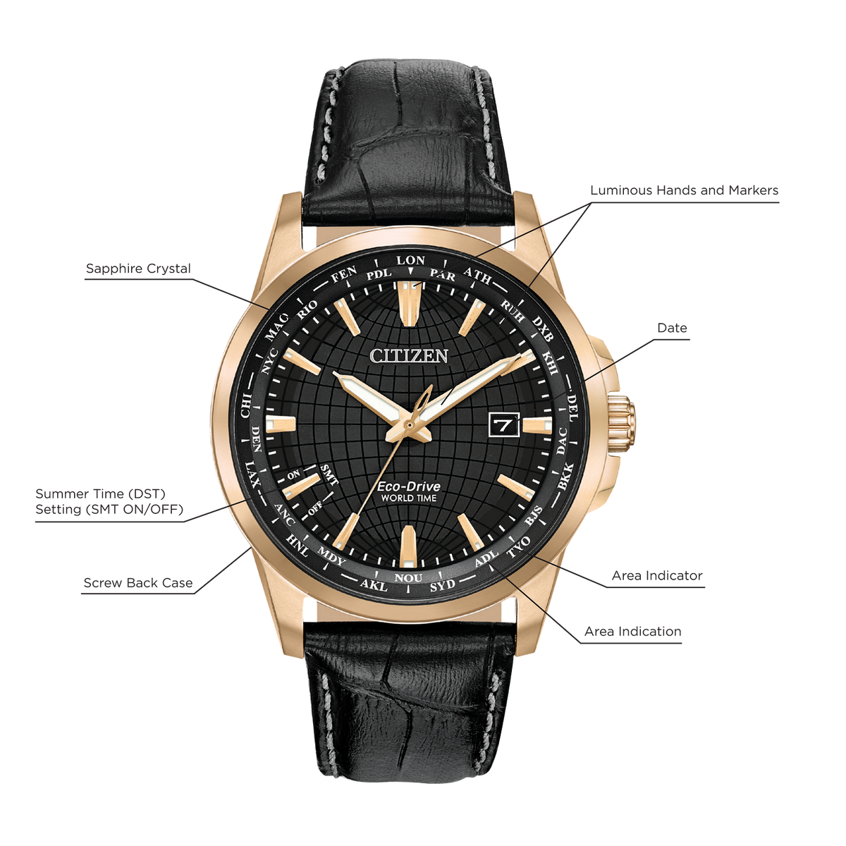 Montre Citizen World Perpetual Acier