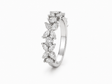 Bague Or Blanc 14K Diamants Lab Marquise et Rond 1,62ct