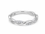 Bague Or 14K Diamants Pavés 0,17ct