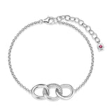 Bracelet Anneaux Zircon – Elle Argent 925