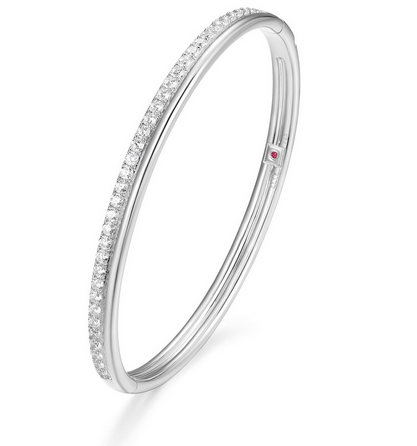 Bracelet Jonc Double Rang Zircon – Elle Argent 925