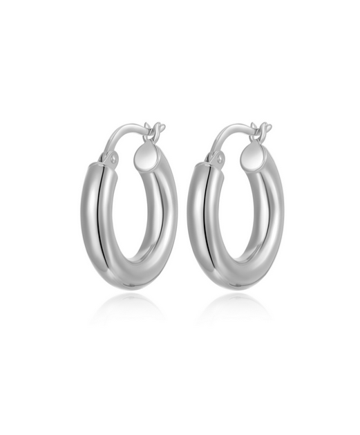 Créoles Tube Polies – Reign Argent 925