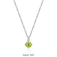 Collier Pendentif Péridot et Diamants Labo – Elle Argent 925