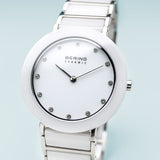 Montre Bering Ceramic 11435-754 bleu et or rose