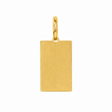 Pendentif Plaque Rectangle Or 10K