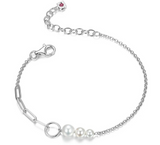 Bracelet ELLE argent 925 anneaux et perles