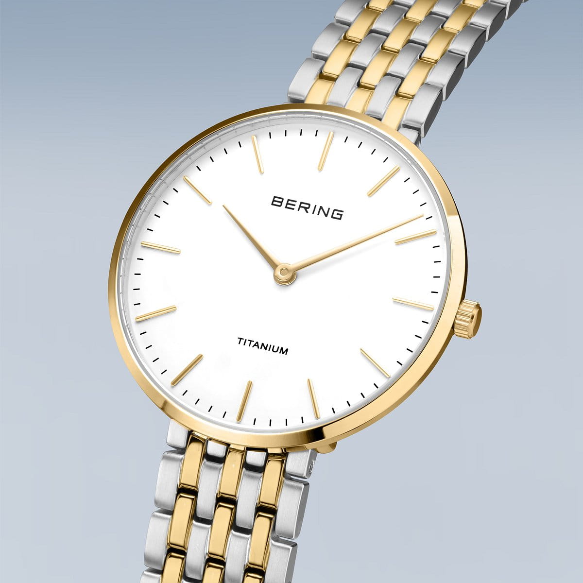Bering Titanium 34mm Bracelet Blanc