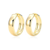 Boucles d'Oreilles Huggies Larges 25mm Plaqué Or – Reign Argent 925