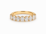 Bague Semi-Éternité Or Blanc 14K Diamants Lab 1,60ct