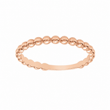Bague Jonc Or Rose 10K Billes