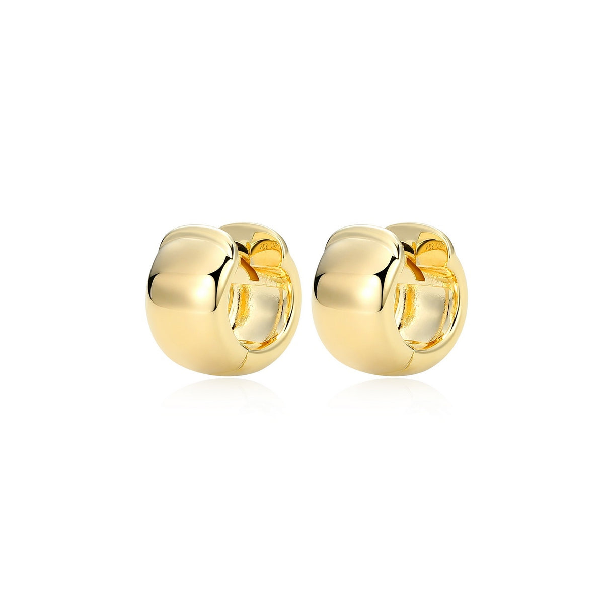 Boucles d'Oreilles Huggies Chunky – Reign Argent 925