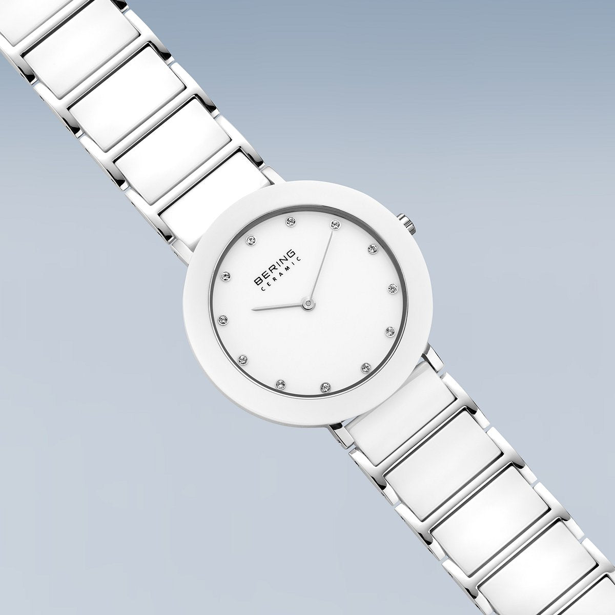 Montre Bering Ceramic 11435-754 bleu et or rose