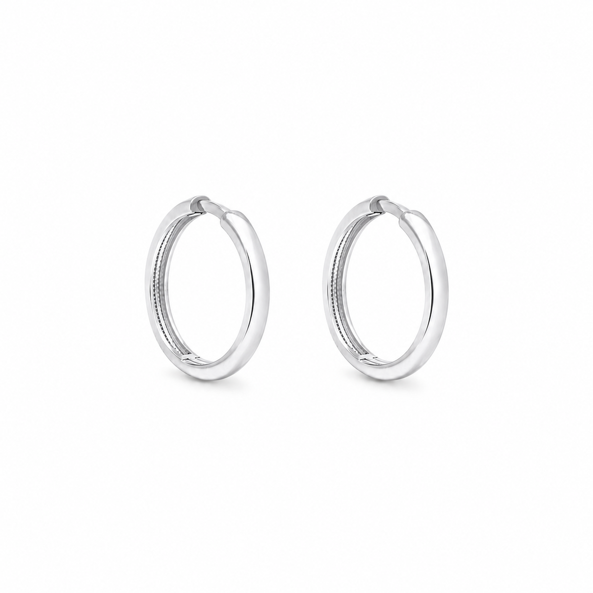 Boucles d'Oreilles Huggies Lisses Or 10K