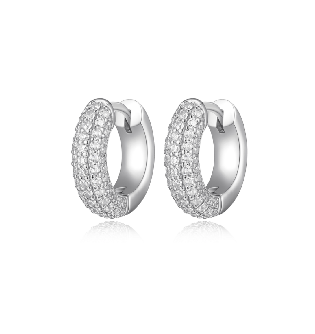 Boucles Élégantes C.Z. – Elle Argent 925