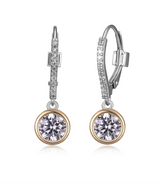 Pendantes Zircon Deux Tons – Elle Argent 925