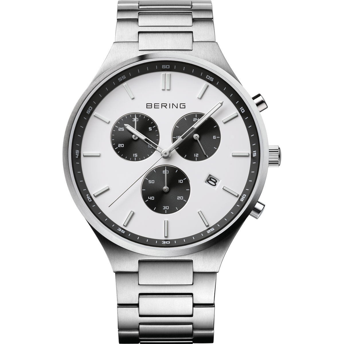 Bering Titan Chrono 43mm Bleu Acier