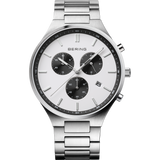 Bering Titan Chrono 43mm Bleu Acier