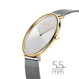 Bering Classic 39mm Bicolore Acier Or