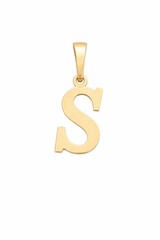 Pendentif Lettre Or Jaune 10K