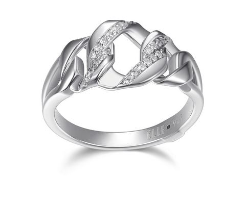 Bague Hexagone Zircon – Elle Argent 925