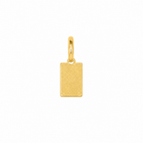 Pendentif Plaque Rectangle Or 10K