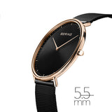 Bering Ultra Slim 39mm Noir Or Rose