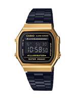 Casio Vintage A168WEGB Dorée Bracelet Noir