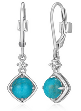 Boucles d'Oreilles Sway Turquoise – Elle Argent 925
