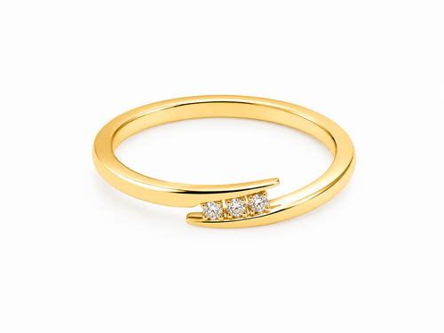 Bague Or 14K Diamants 0,10ct