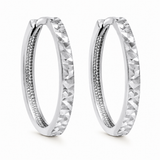 Boucles d'Oreilles Huggies Coupe Diamant Or 10K