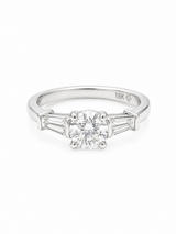 Bague Solitaire Or Blanc 18K Diamant Naturel 0,70ct