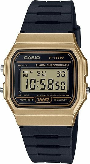 Montre Casio F-91WM-9ACF digitale dorée