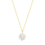 Collier fleur de perles Reign en argent 925 plaqué or